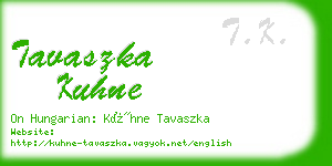 tavaszka kuhne business card